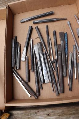 Quantity of punches and chisels