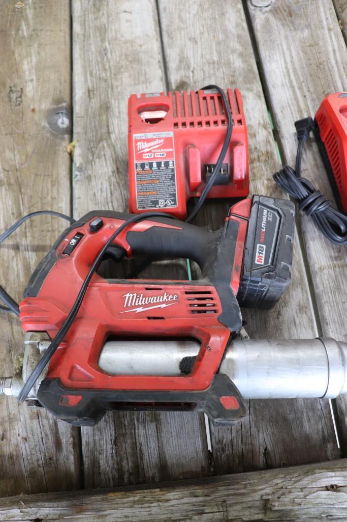 Milwaukee M18 Battery Powered Grease Gun with Charger