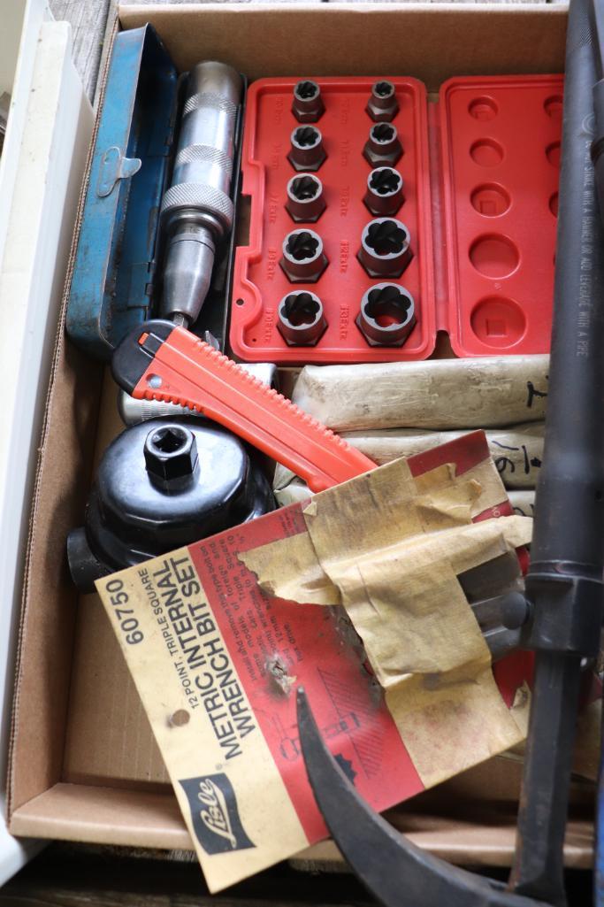 Miscellaneous Tools Including Impact Screwdriver, Prybars, Nut Drivers and Easy Outs