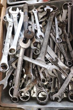 Large Quantity of miscellaneous open end wrenches
