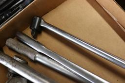 Large Quantity of 3/4" Ratchets and breaker bars