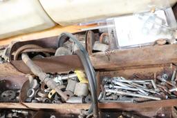 Contents of wall cabinet, including nuts, bolts, etc.