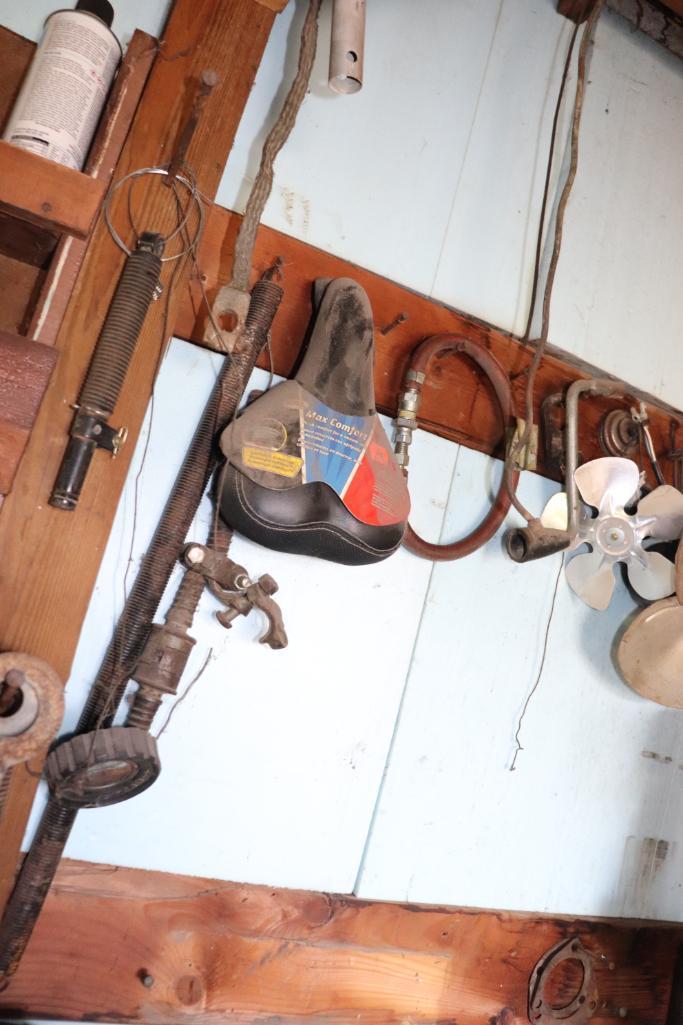 Contents of wall cabinet, including nuts, bolts, etc.