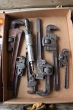 Flat of Miscellaneous pipe wrenches