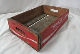 ANTIQUE RED COCA COLA WOODEN CRATE 1975