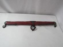 ANTIQUE WOODEN OXEN YOKE, RED