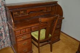 Modern Rolltop Desk & Chair