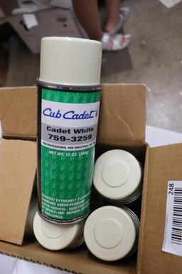 (6) CANS OF CUB CADET WHITE SPRAY PAINT