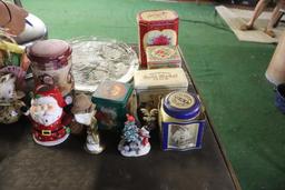 Misc. Lot of Tins, Cake Tray, Etc.