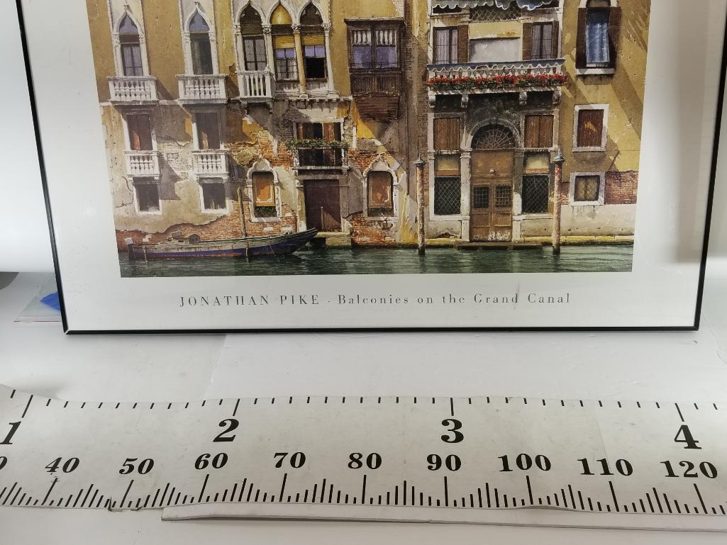 Jonathan Pike Balconies on the Grand Hotel Framed Art 25in Tall 51in Wide Some Mark's on The Art