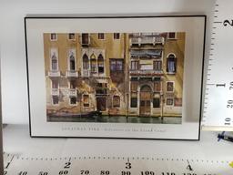 Jonathan Pike Balconies on the Grand Hotel Framed Art 25in Tall 51in Wide Some Mark's on The Art