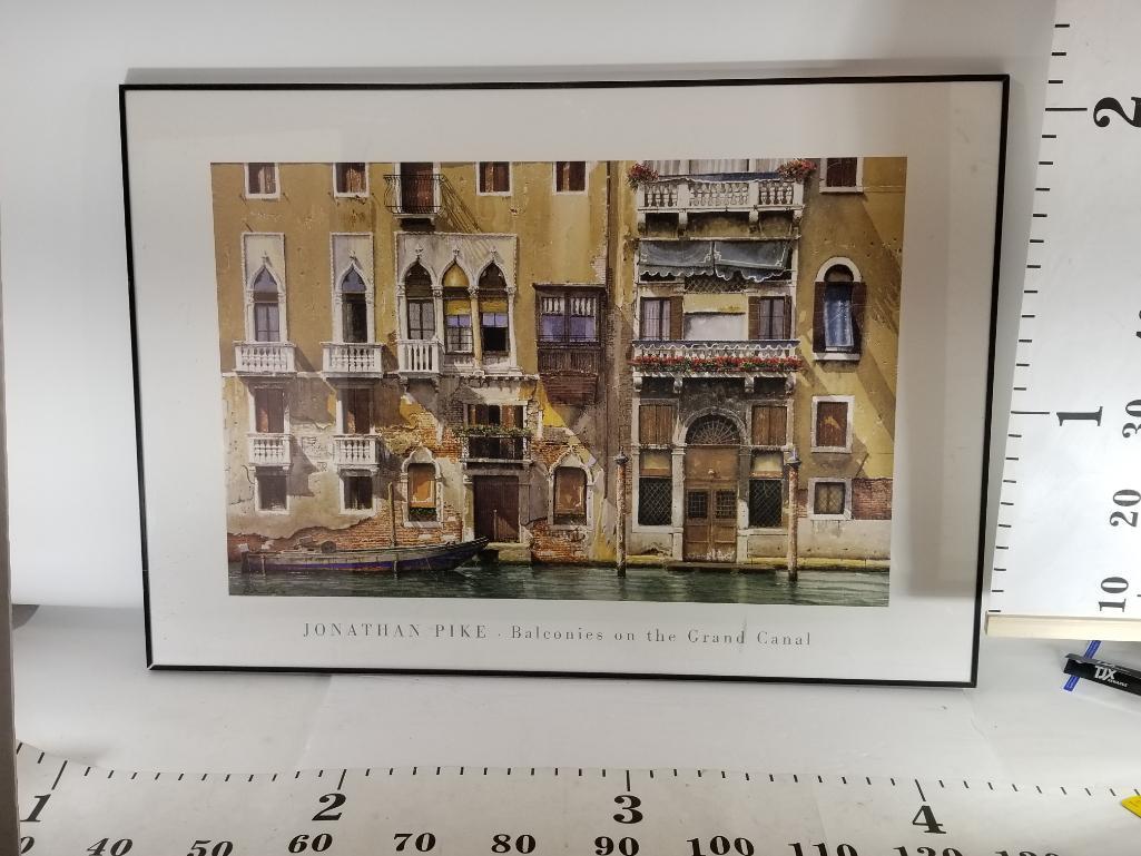 Jonathan Pike Balconies on the Grand Hotel Framed Art 25in Tall 51in Wide Some Mark's on The Art