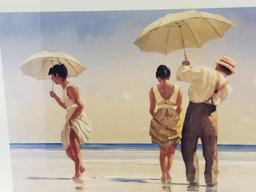 Jack Vettriano Signed Portland Gallery Framed Art Signed 21in Tall 44in Wide