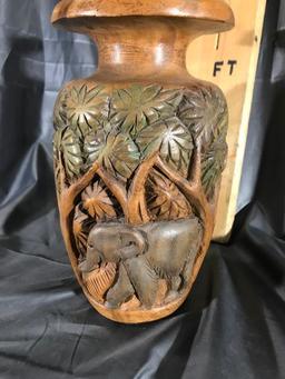 Hand carved African base