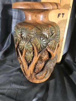 Hand carved African base