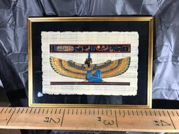 Framed art work- Papyrus Egyptian art