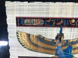 Framed art work- Papyrus Egyptian art