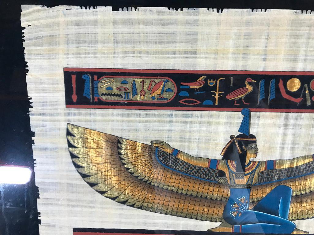 Framed art work- Papyrus Egyptian art