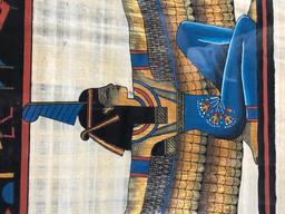 Framed art work- Papyrus Egyptian art