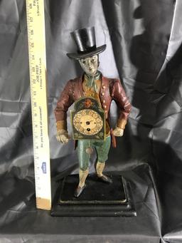 Metal Standing Man Clock