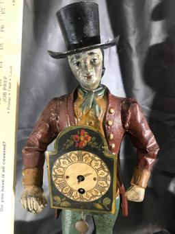 Metal Standing Man Clock
