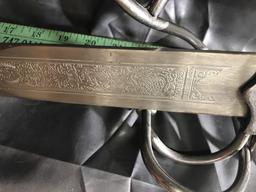 Toledo Sword Made in Spain Etching