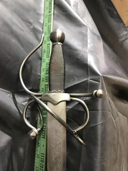 Toledo Sword Made in Spain Etching