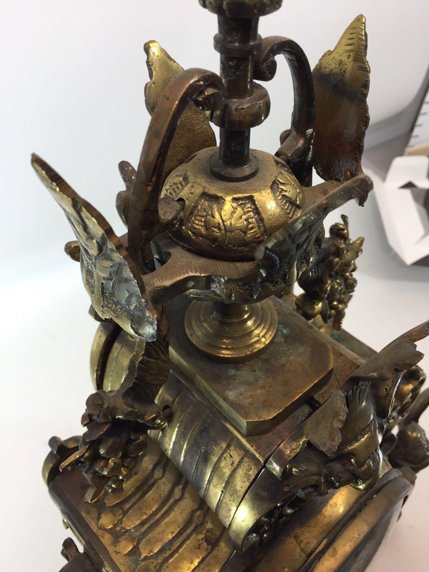 Very Large Brass Electric Clock