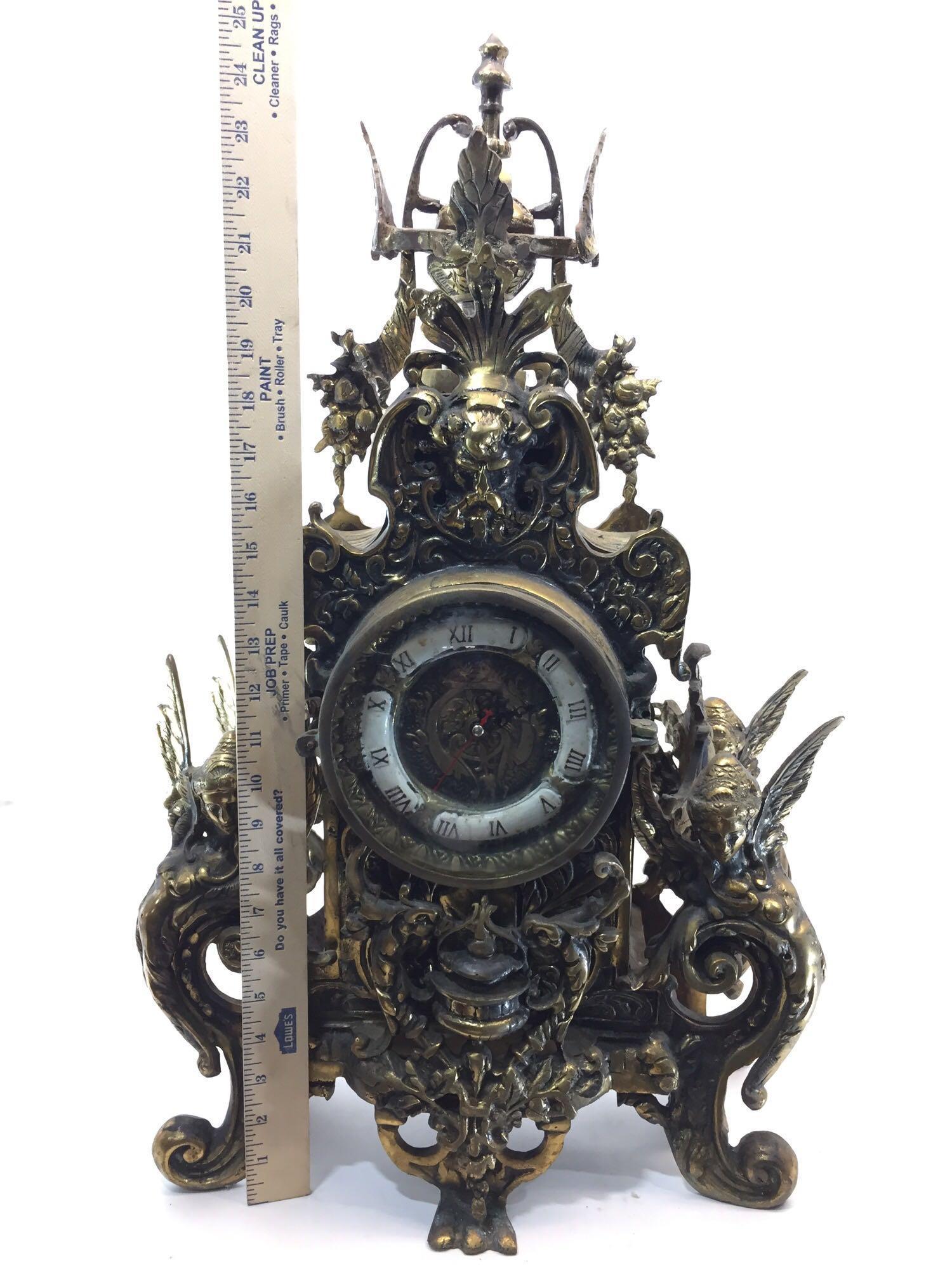 Very Large Brass Electric Clock