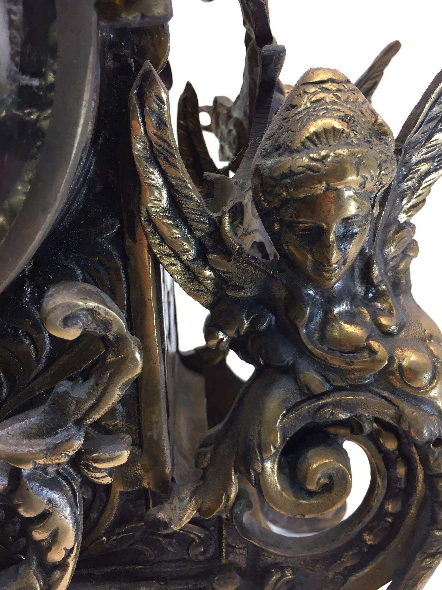 Very Large Brass Electric Clock
