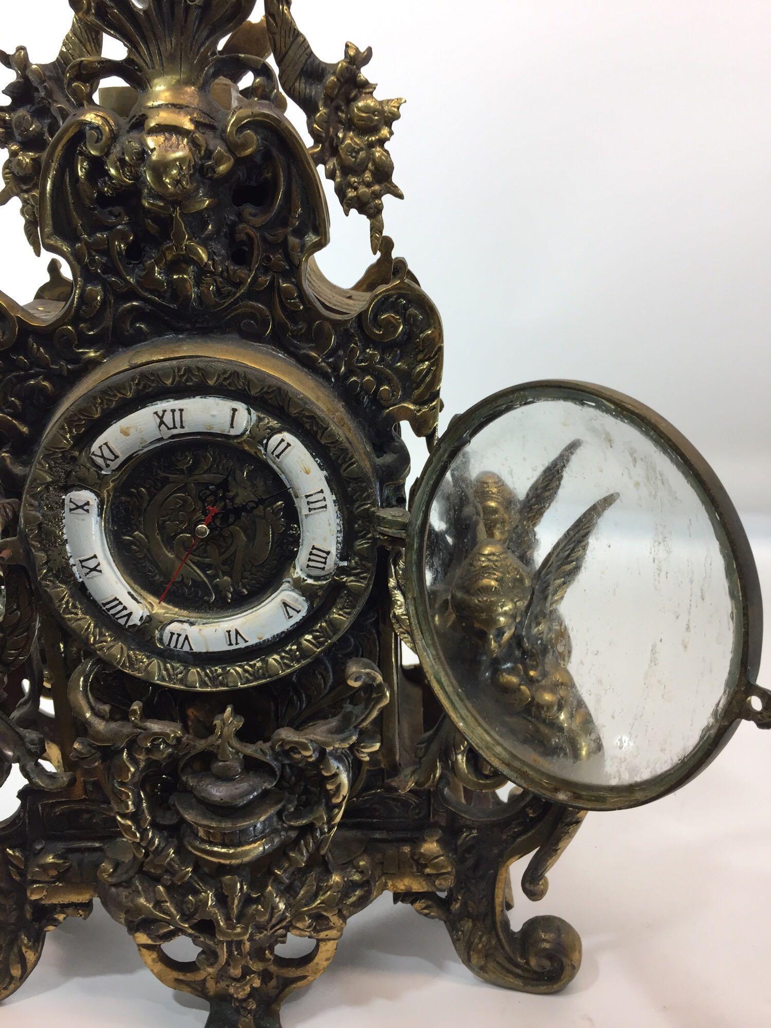 Very Large Brass Electric Clock