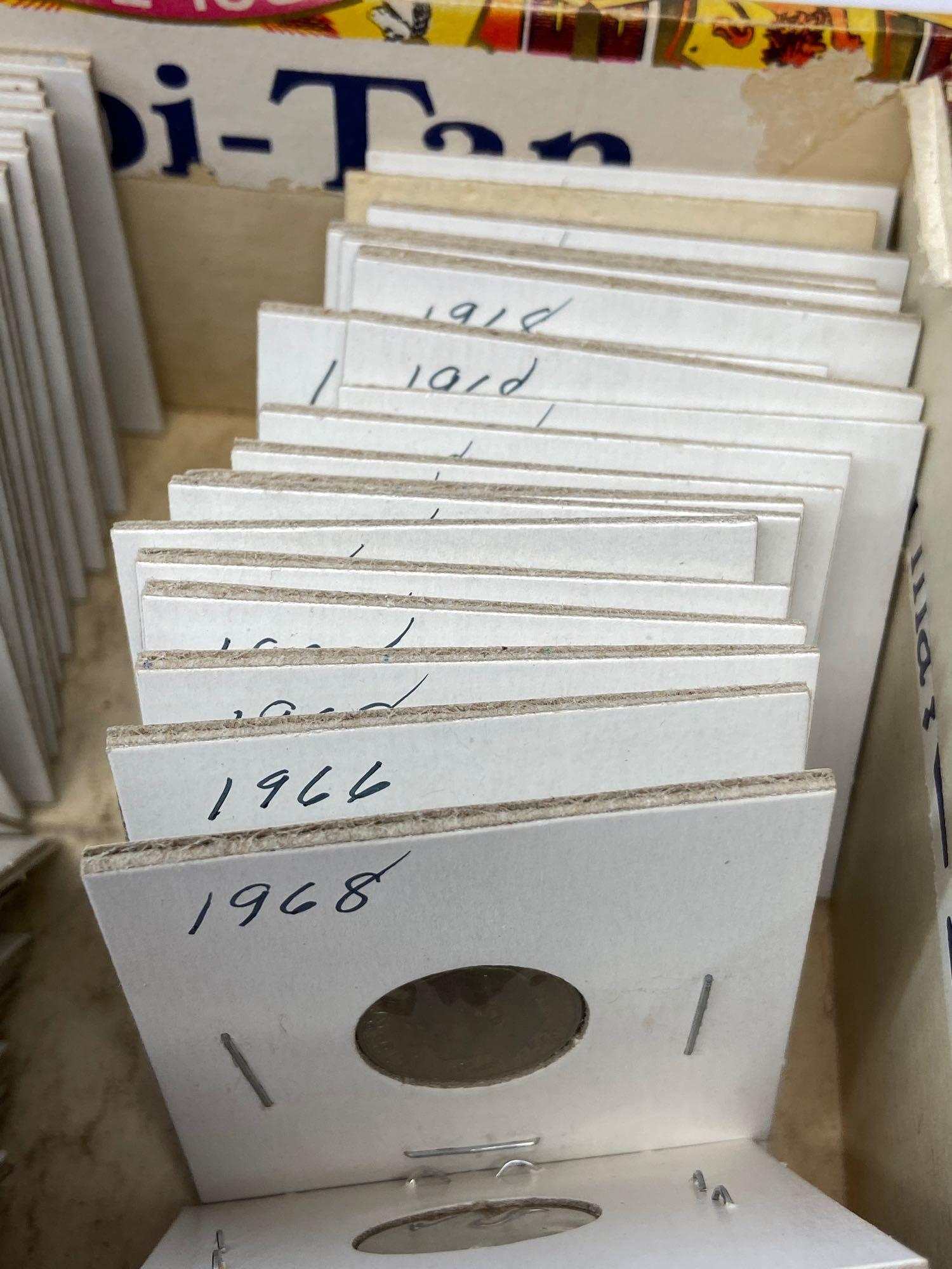 Box of 120+ Dimes, U.S. 10 Cent Coins 1965-1989