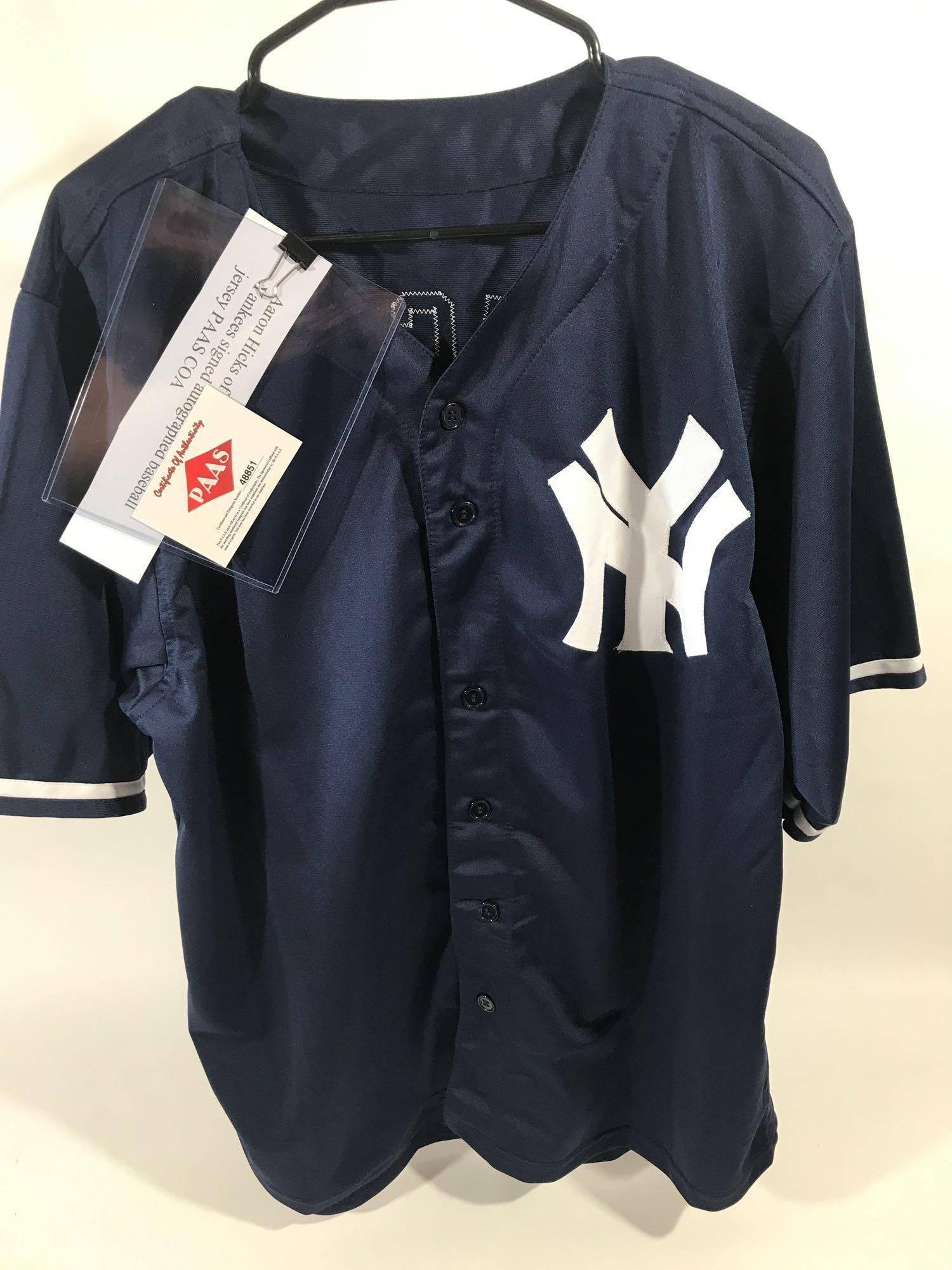 Aaron Hicks Yankees Signed Jersey COA