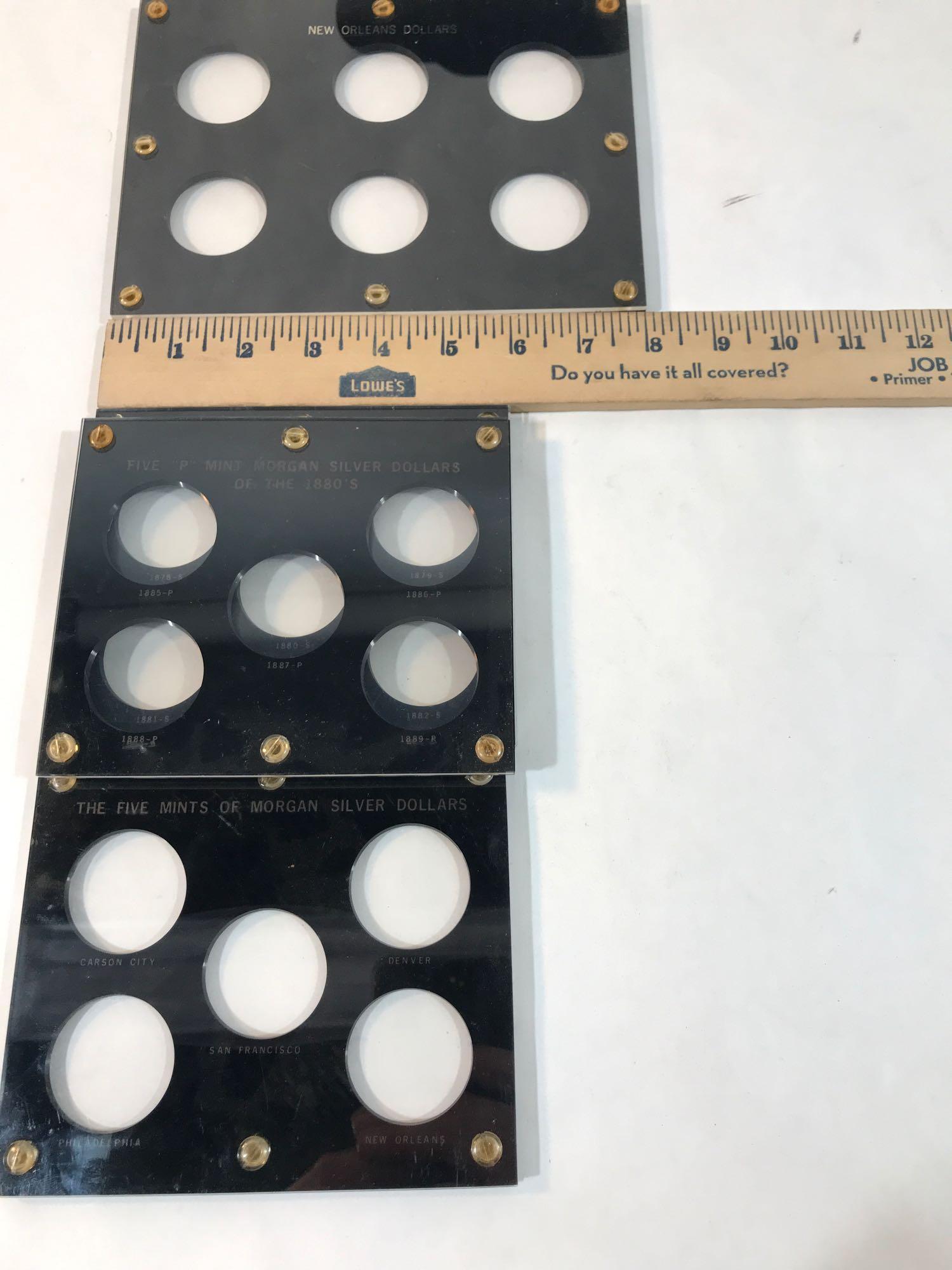 Acrylic Holders For Morgan Dollar Coins 4 Units