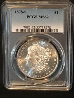 1878-S PCGS MS62 Morgan Silver Dollar