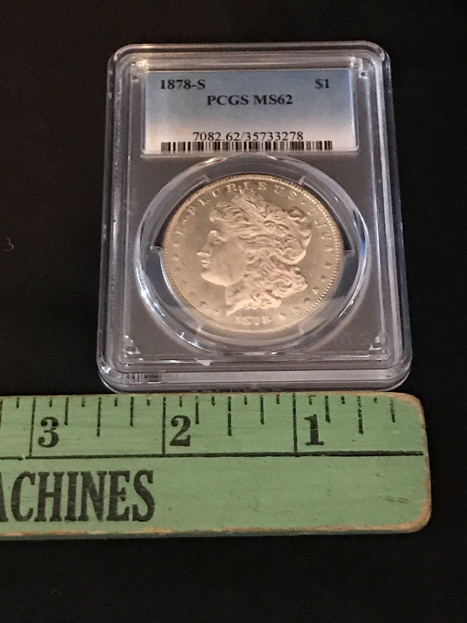 1878-S PCGS MS62 Morgan Silver Dollar