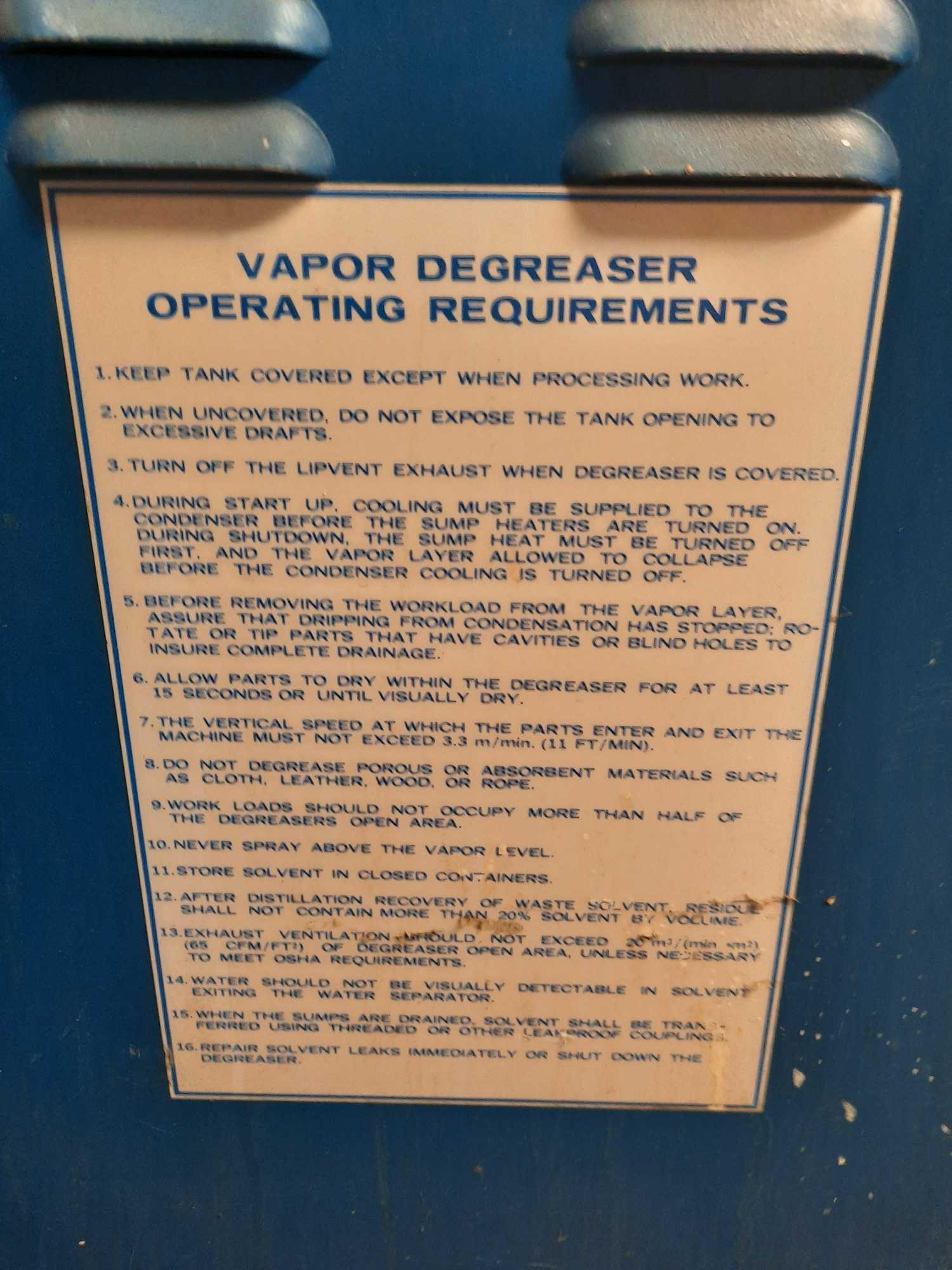 Branson 250-R-S Refrigerated Vapor Degreaser rm2