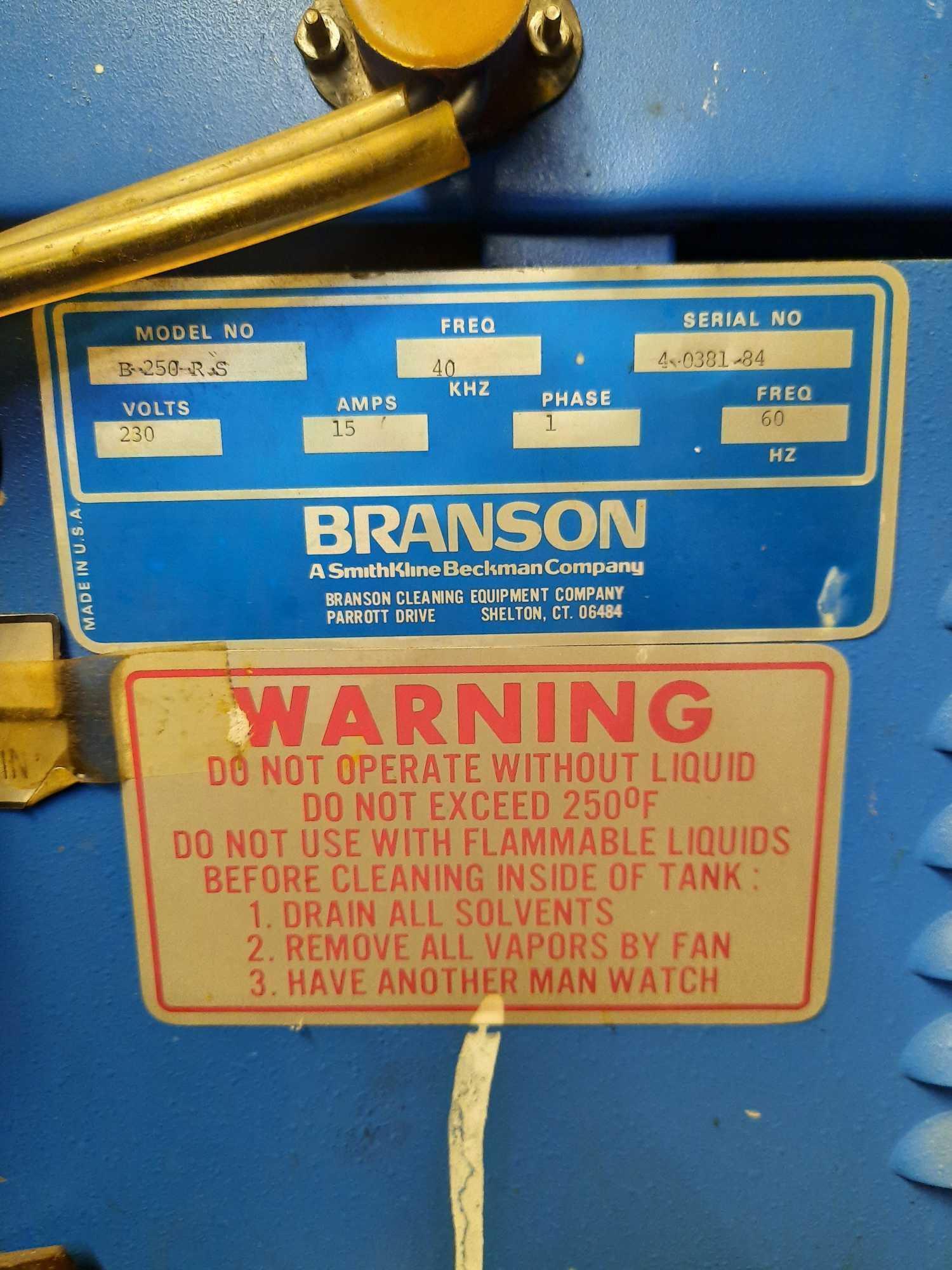 Branson 250-R-S Refrigerated Vapor Degreaser rm2