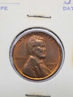 54D 55D 55P 57D BU Wheat Cent Lusterous 4 Units