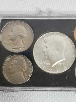 1965 1966 Coin Set In Case 10 Coins