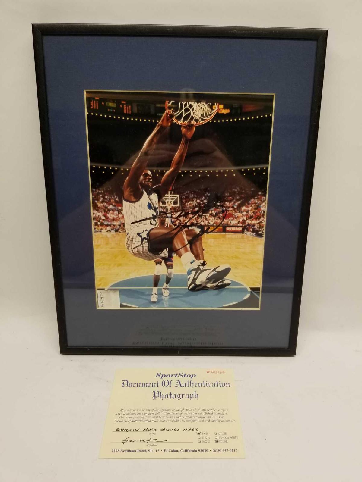 Shaquille O'neal Signed Photo COA