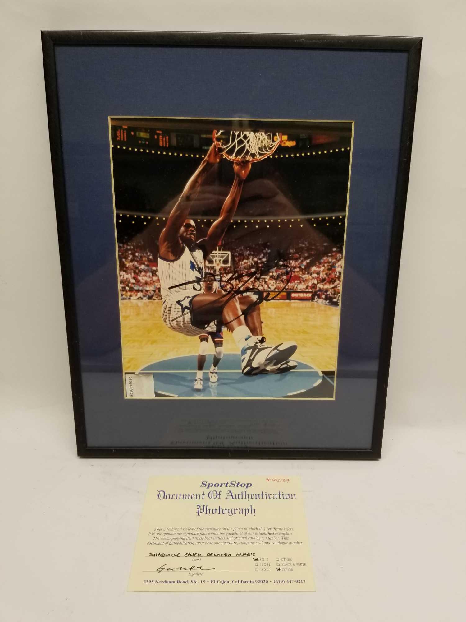 Shaquille O'neal Signed Photo COA