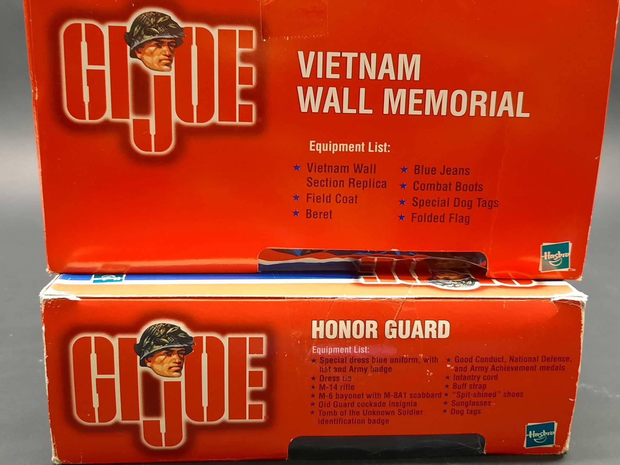 Gi Joe Honor guard and Vietnam wall memorial Action figures, 2 units