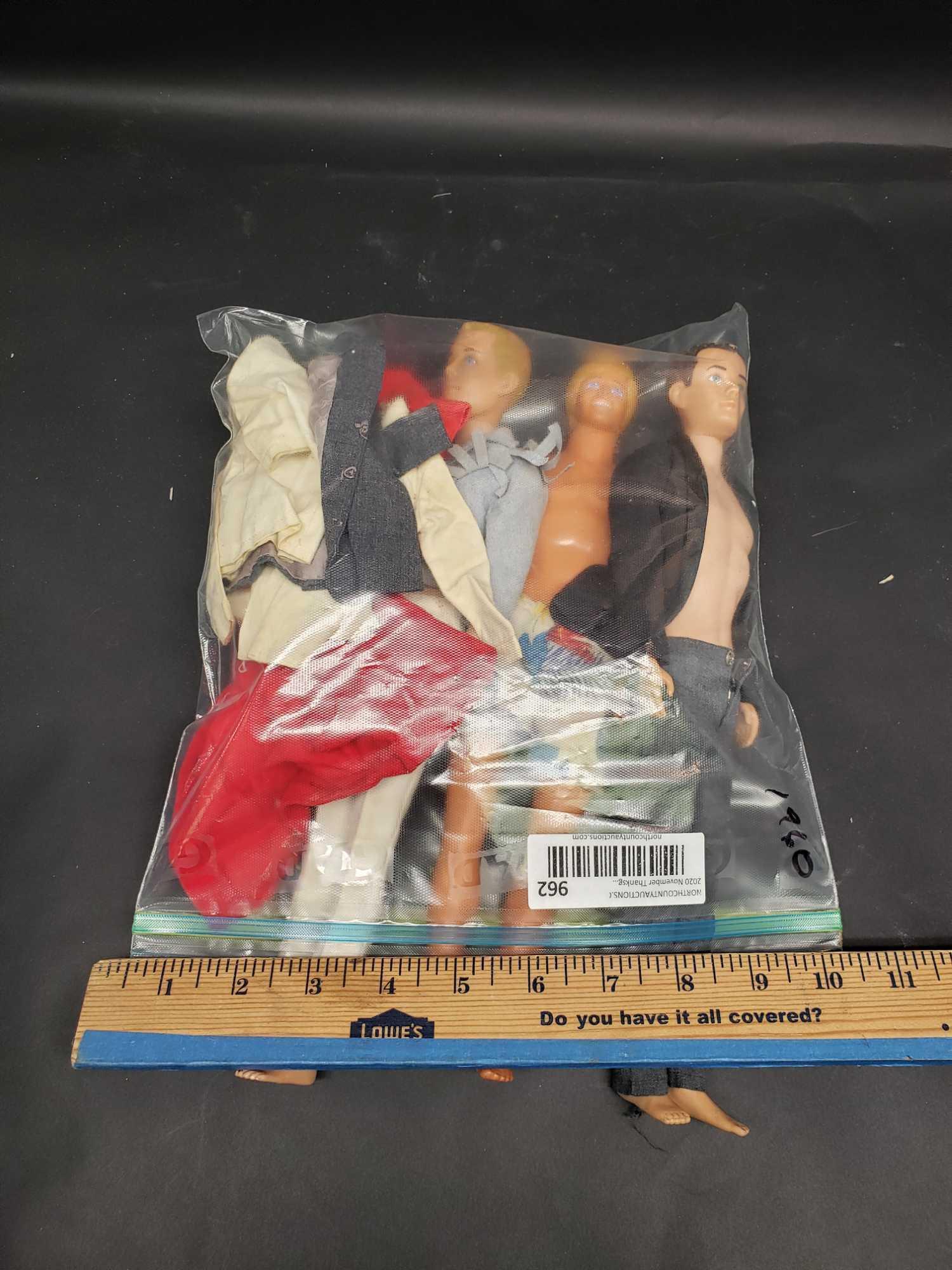 1960s Ken dolls with extra clothes
