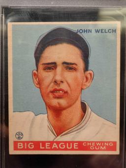 1933 Goudey #93 John Welch Graded 7 NM Pro Baseball Card