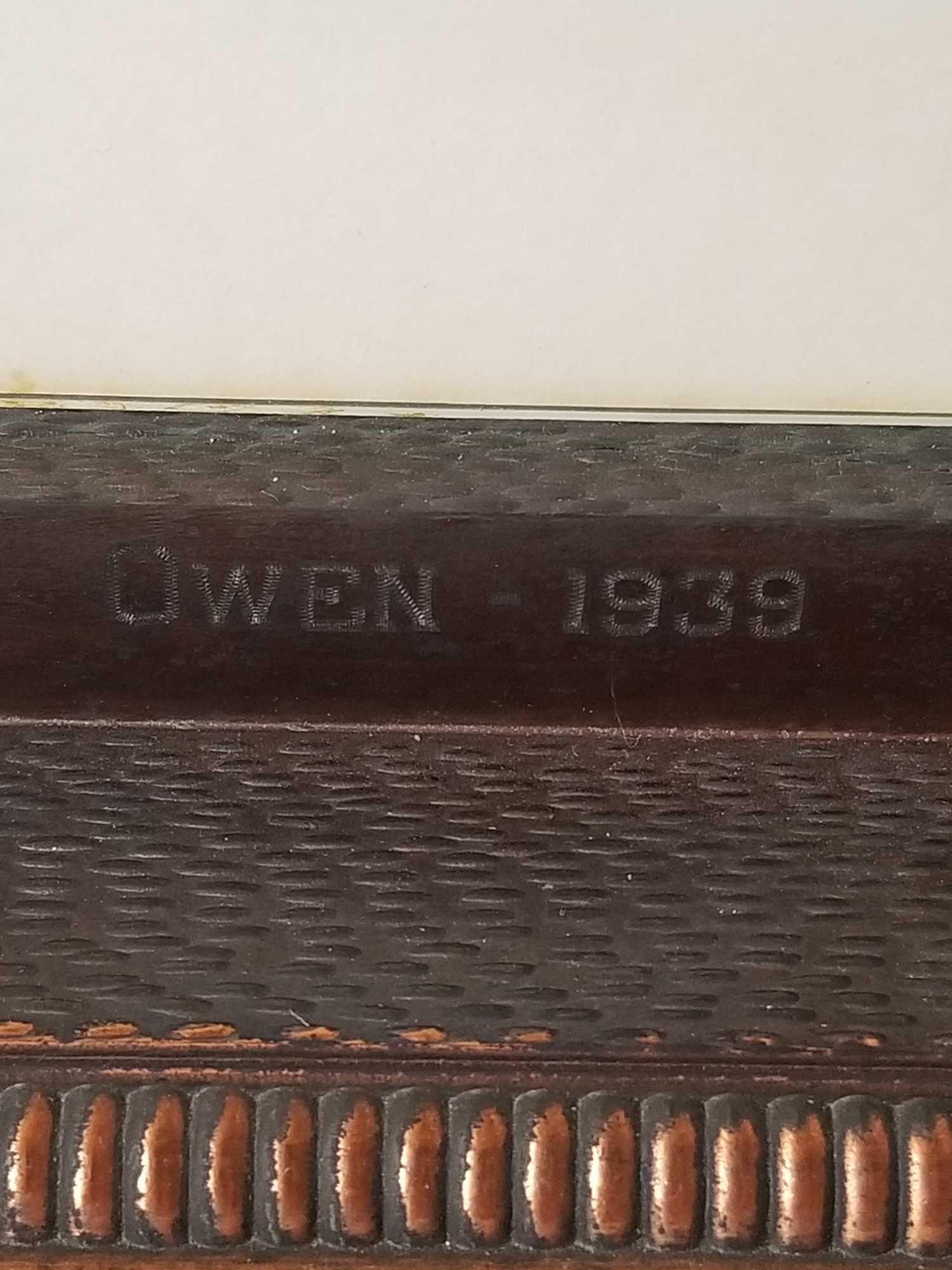 1939 Brass Shoe Picture Frame