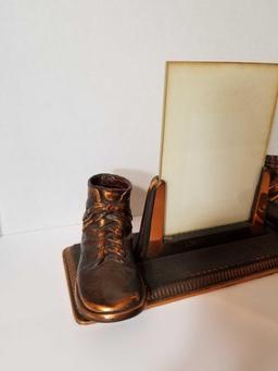 1939 Brass Shoe Picture Frame
