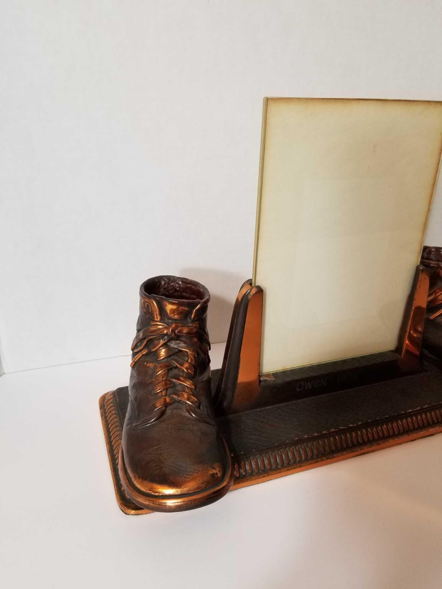 1939 Brass Shoe Picture Frame