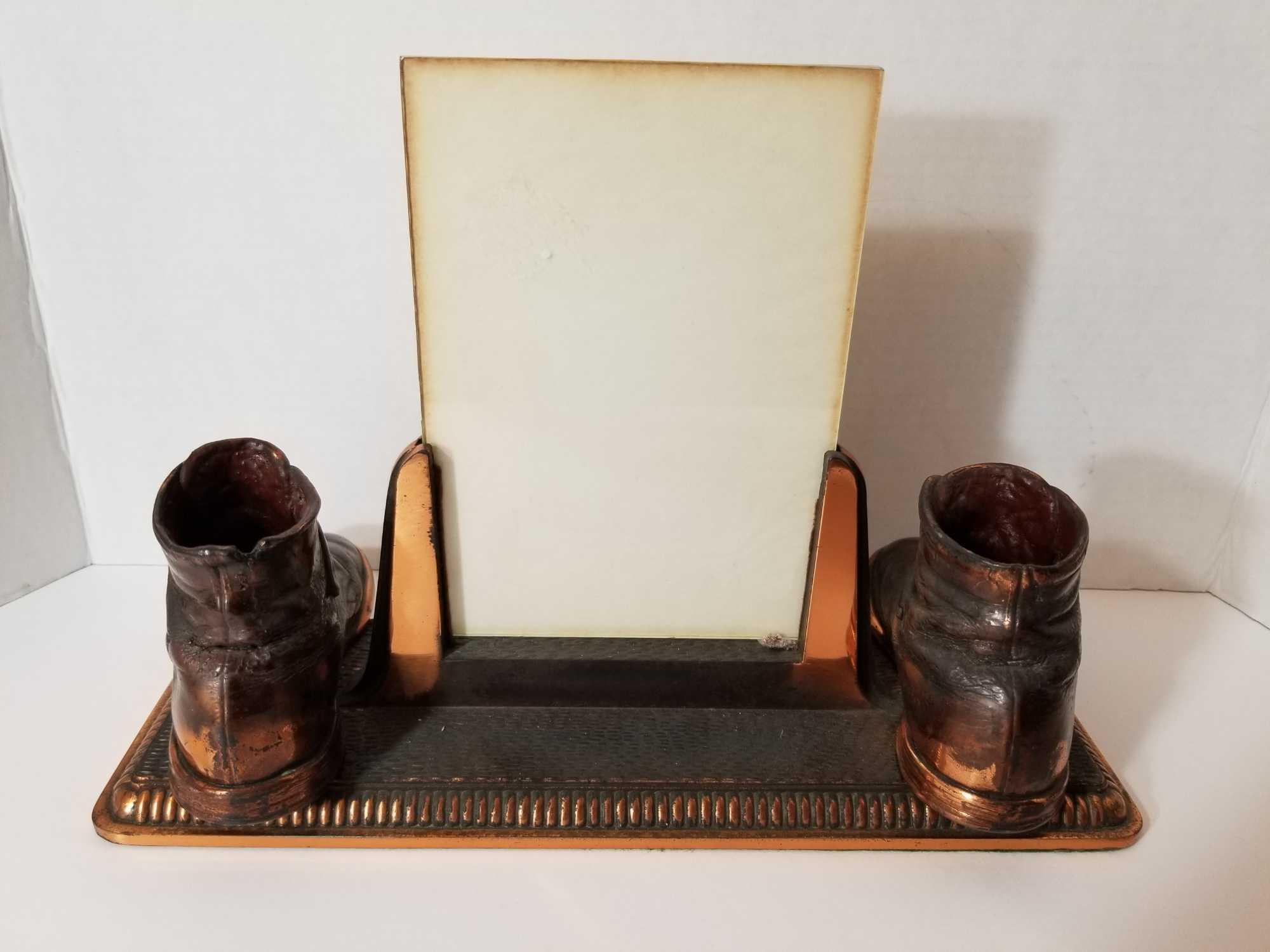 1939 Brass Shoe Picture Frame