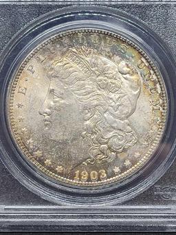 1903 Morgan silver dollar MS64 PCGS Frosty coin